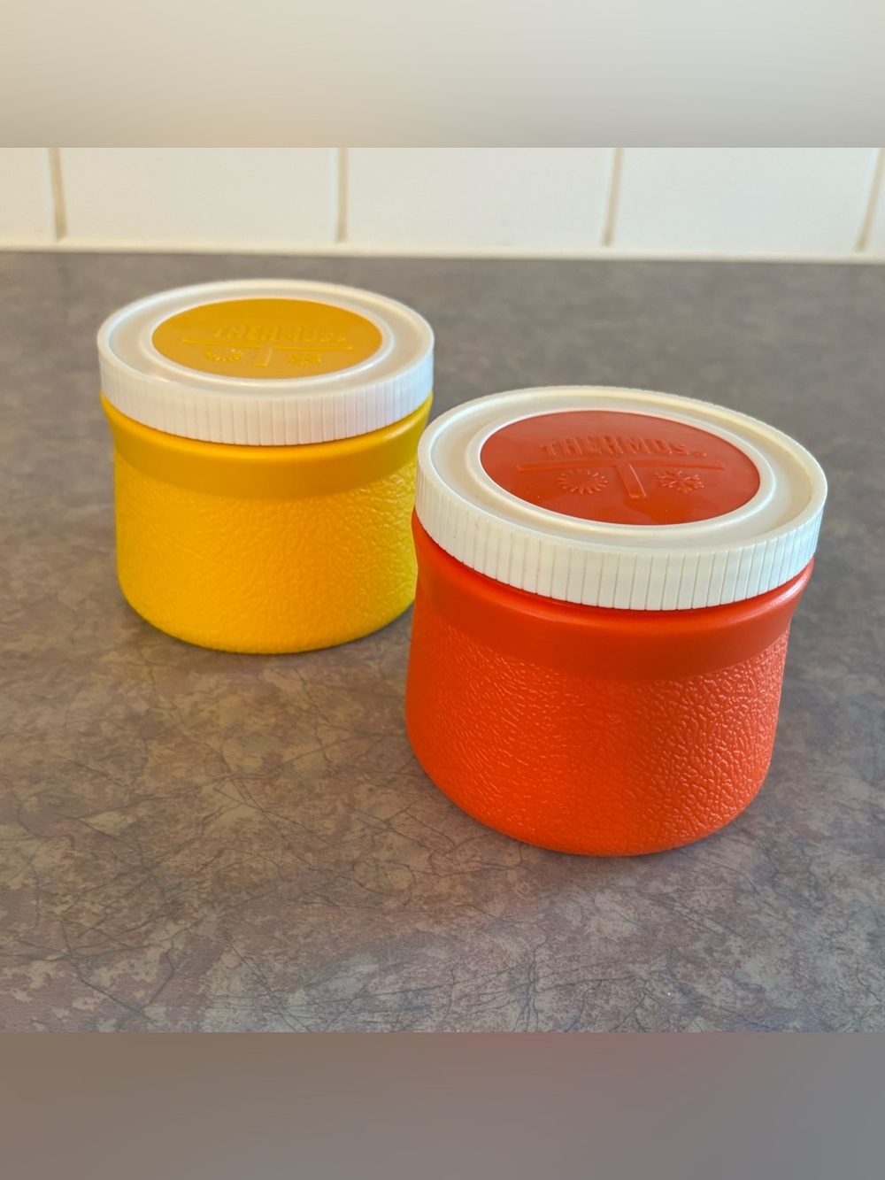 Mini Thermoses - pair - 6 ounces/175 ml - Canadian Thermos - Camping - Lunchbox